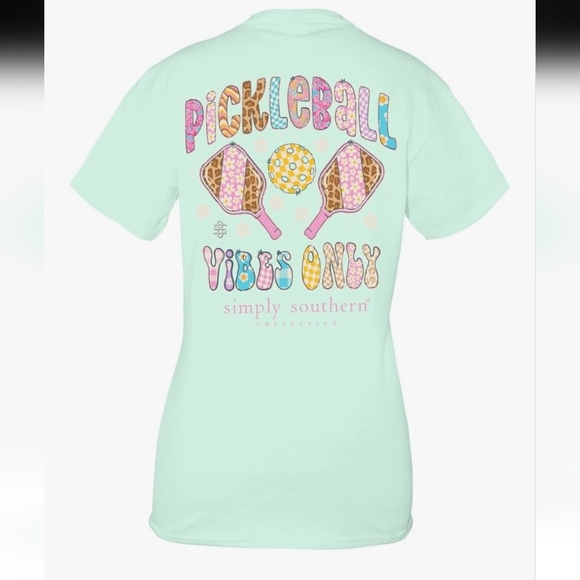 NWT Youth 'Pickleball Vibes Only' Short Sleeve Tee by Simply Southern Large - Picture 2 of 12